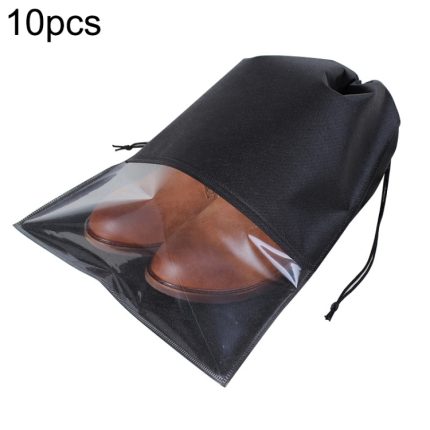 30 Stück Vlies-Hausschuhe mit Kordelzug, Taschenschuhe, transparent, staubdicht, Verpackungsbeutel, zufällige Farbe, 270x360MM, 320x440MM