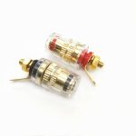 10 Stück / 5 Paar kristalltransparente Polklemmen Audiotechnik-Panel-Lautsprecherbuchse 4-mm-Bananenbuchse