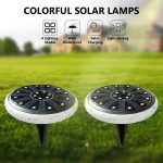 LED Solar Buried Lampe Edelstahl Outdoor RGB Gras Gartenleuchte – Bild 5
