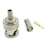 50 Stück kaltgepresster BNC-Stecker-Verdrahtungskopf RG58 RG59 RG6U, 58, 59, 60