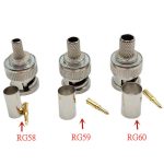50 Stück kaltgepresster BNC-Stecker-Verdrahtungskopf RG58 RG59 RG6U, 58, 59, 60 – Bild 2