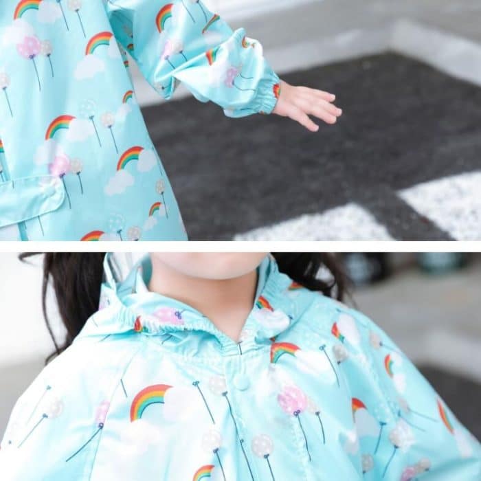 Cartoon Kinder Regenmäntel Wasserdichter Regenmantel mit Schultasche, S, M, L, XL – Bild 6