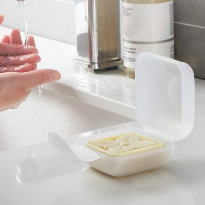 10 Stück handgefertigte Reise-Seifenschale, tragbar, mit Deckelverschluss, Abflussdichtung, Seifenschale, Small, Large – Bild 5