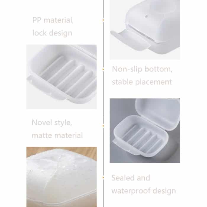 10 Stück handgefertigte Reise-Seifenschale, tragbar, mit Deckelverschluss, Abflussdichtung, Seifenschale, Small, Large – Bild 8