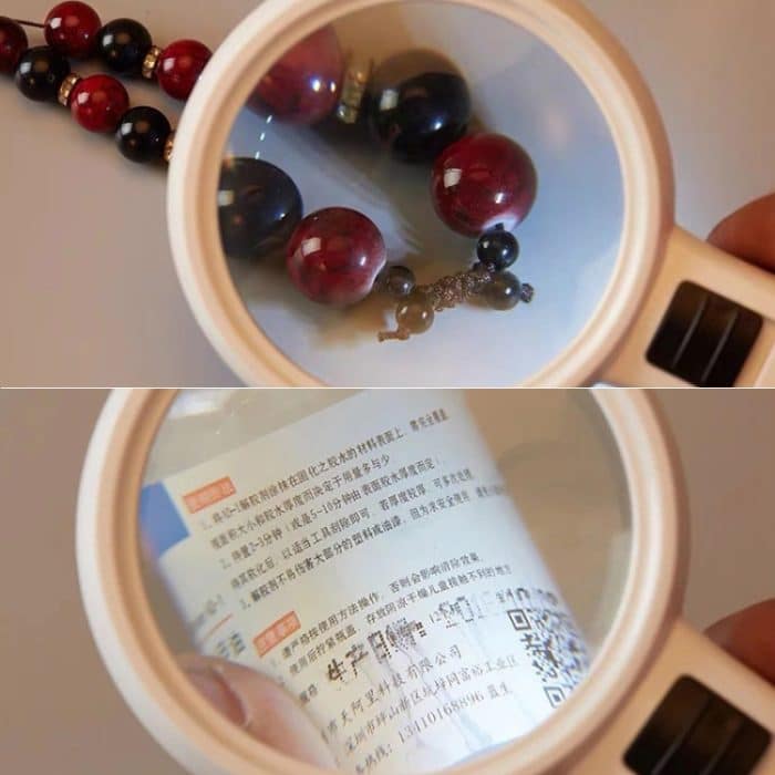 Tragbares hochauflösendes Objektiv mit LED-Licht-Lese- und Wartungslupe für ältere Menschen, 95mm 10 Times, 110mm 30 Times Double Lens – Bild 12