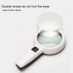 Tragbares hochauflösendes Objektiv mit LED-Licht-Lese- und Wartungslupe für ältere Menschen, 95mm 10 Times, 110mm 30 Times Double Lens – Bild 4