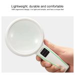 Tragbares hochauflösendes Objektiv mit LED-Licht-Lese- und Wartungslupe für ältere Menschen, 95mm 10 Times, 110mm 30 Times Double Lens – Bild 6