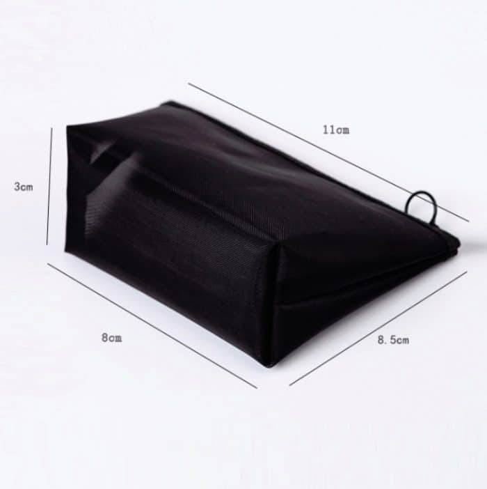 Schwarze, transparente Netz-Kosmetiktasche, dreiteilige Reise-Kosmetik-Aufbewahrungstasche mit großem Fassungsvermögen, Three-piece Storage Bag – Bild 14