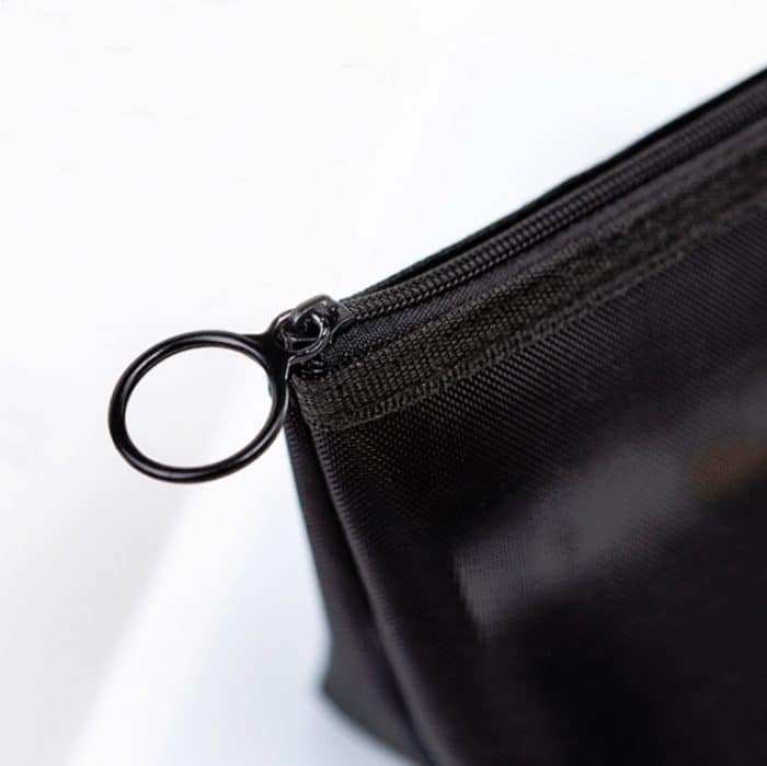 Schwarze, transparente Netz-Kosmetiktasche, dreiteilige Reise-Kosmetik-Aufbewahrungstasche mit großem Fassungsvermögen, Three-piece Storage Bag – Bild 9