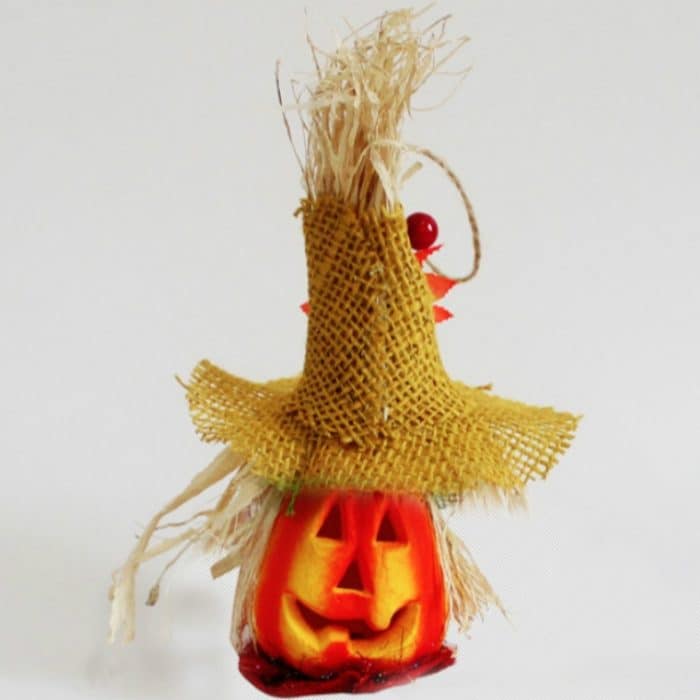 2 Stück Halloween-Kürbislaterne, hohle leuchtende Schaumstoff-Bar-Dekoration, Yellow Hat, Green Hat – Bild 2