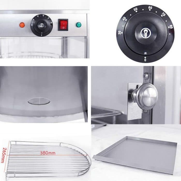 DH-1P Dreischichtiger elektrischer Heizungs-Aufbewahrungsschrank Eierkuchen-Pizza-Brot-Lebensmittelheizung Konstanttemperatur-Aufbewahrungsvitrine, CN-Stecker – Bild 5