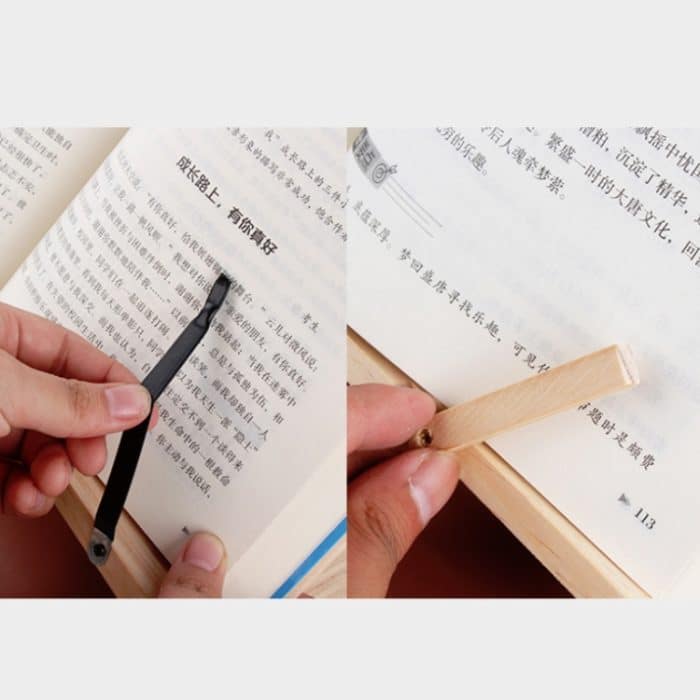 Leseständer aus Holz für Kinder, Notebook-Ständer, Anti-Myopie-Buchständer, Log iron Clip, Log Wood Clip – Bild 8
