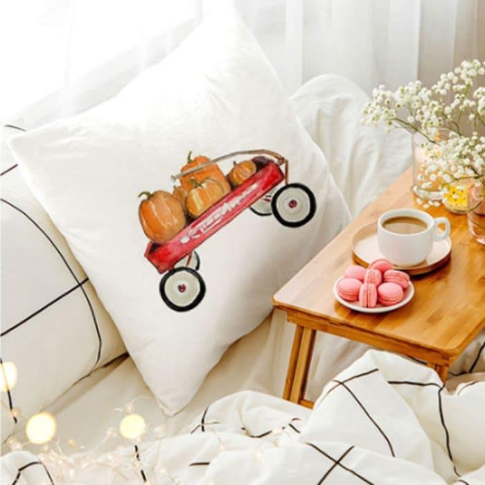 2 Stück Halloween-Kürbis, kurzer Plüsch-Kissenbezug, superweich, Dekoration ohne Kissenkern, Soft Pillowcase – Bild 6