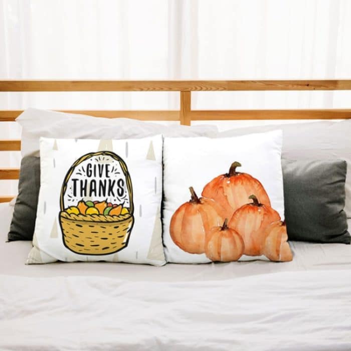 2 Stück Halloween-Kürbis, kurzer Plüsch-Kissenbezug, superweich, Dekoration ohne Kissenkern, Soft Pillowcase – Bild 7