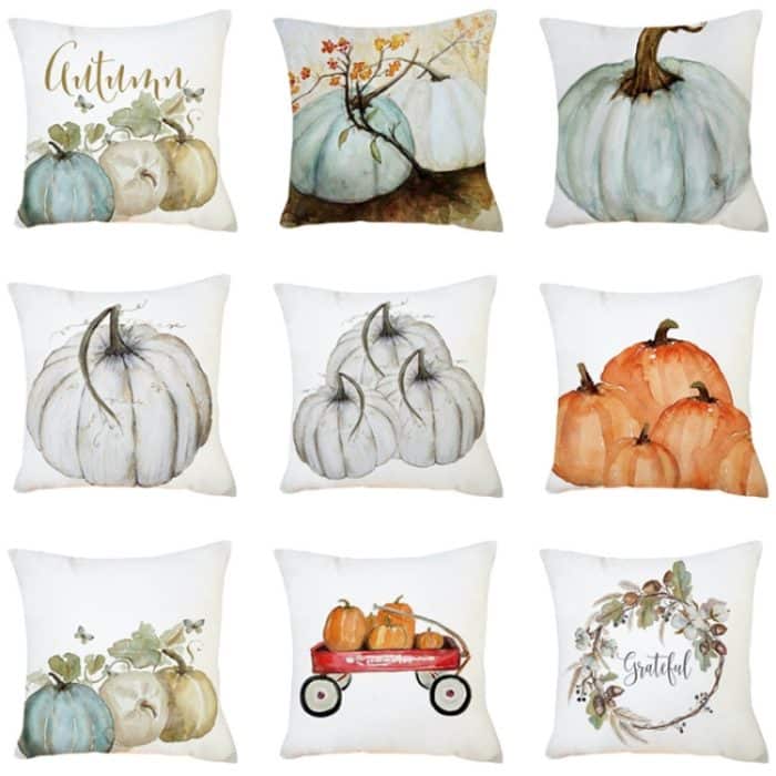 2 Stück Halloween-Kürbis, kurzer Plüsch-Kissenbezug, superweich, Dekoration ohne Kissenkern, Soft Pillowcase – Bild 2