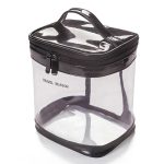 2 Stück wasserdichte, transparente Reise-Kosmetiktasche, multifunktionale Anti-Falten- und geruchsfreie Wasch-Aufbewahrungstasche, Black Cylinder, Silver Gray Cylinder, Black Square, Silver Gray Square