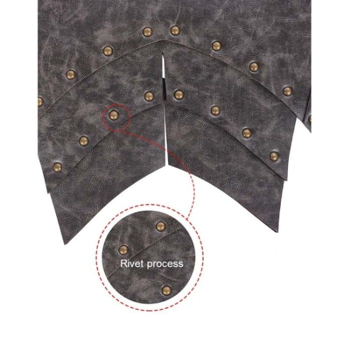 Halloween Karneval Bühne Requisiten Erwachsene PU Leder Samurai Cosplay Rüstung, One Size – Bild 9