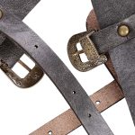 Halloween Karneval Bühne Requisiten Erwachsene PU Leder Samurai Cosplay Rüstung, One Size – Bild 10