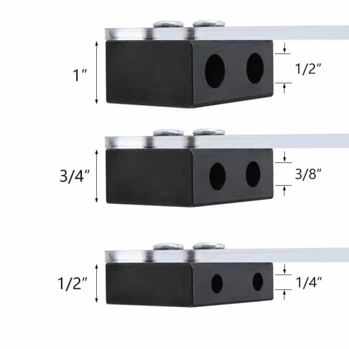 4 Teile/satz Holzbearbeitung Loch Locator Holzbearbeitung Spezielle Loch Set Vorrichtung Kleine Vertikale Bohren Loch Positionierung Werkzeug, A 1/2 inch, B 3/8 inch, C 1/4 inch – Bild 4