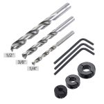 4 Teile/satz Holzbearbeitung Loch Locator Holzbearbeitung Spezielle Loch Set Vorrichtung Kleine Vertikale Bohren Loch Positionierung Werkzeug, A 1/2 inch, B 3/8 inch, C 1/4 inch – Bild 5