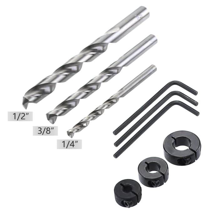 4 Teile/satz Holzbearbeitung Loch Locator Holzbearbeitung Spezielle Loch Set Vorrichtung Kleine Vertikale Bohren Loch Positionierung Werkzeug, A 1/2 inch, B 3/8 inch, C 1/4 inch – Bild 5