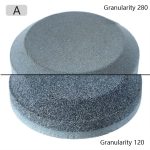 2 Stück doppelseitiger Schleifstein für Küchenmesser, runder Messerschärfer, A, B – Bild 4