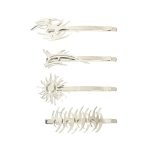 3 Sets Halloween Rock-Sun Flamme Word-Clip Metal Side Clip Bangs Clip