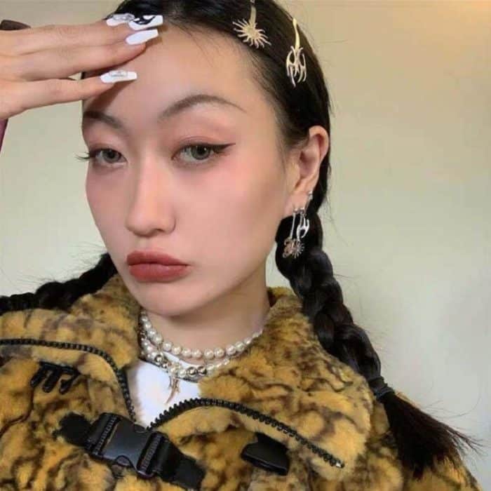 3 Sets Halloween Rock-Sun Flamme Word-Clip Metal Side Clip Bangs Clip – Bild 6