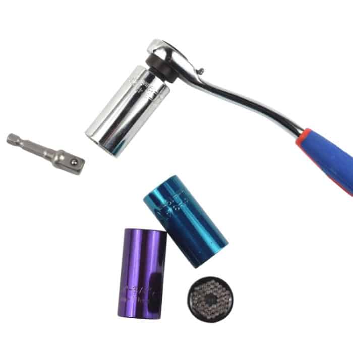 2 Stück / Set Universal Torque Wrench Head Head Sockelhülse 7-19mm Power Drill Ratschenbuchse Schraubenschlüssel Schlüssel Magic Multi Hand Tools – Bild 3