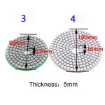 Stück Marmor-Granit-Fliesen-Schleifstück 80 mm 100 mm weiches Schleifstück Wassermühle Steinpolieren, Grit:1000, Size:4 inch, Grit:50, Size:3 inch, Grit:50, Size: 4 inch, Grit:100, Size:3 inch, Grit:100, Size: 4 inch, Grit:150, Size:4 inch... – Bild 4