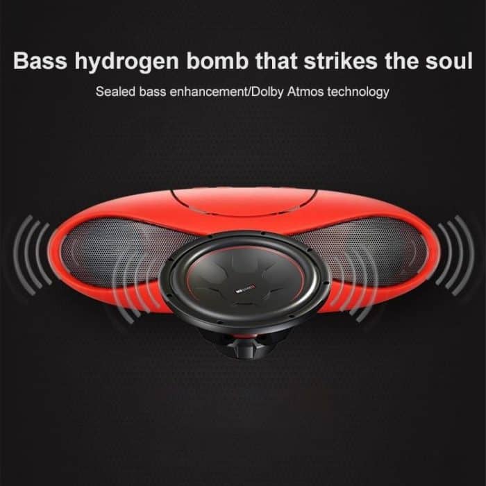 3D-Stereo-Mini-Bluetooth-Lautsprecher in Rugby-Form mit TF-Kartensteckplatz (blau) – Bild 5