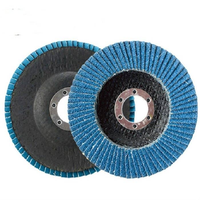 TBD048174901.jpg 10 Stück 75 Eisenabdeckung, blauer Sand, hundert Laufrad, Zirkonium, Korund, Lamellen-Schleifwerkzeug, 100mm – Bild 1