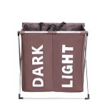 Wäschekorb mit zwei Gittern, Oxford-Stoff, schmutzige Kleidung, wasserdichte Aufbewahrungstasche, faltbarer Korb, Badezimmerkorb, 2 Grid