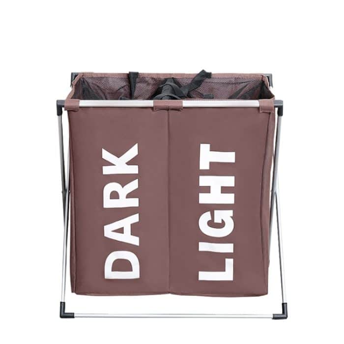 Wäschekorb mit zwei Gittern, Oxford-Stoff, schmutzige Kleidung, wasserdichte Aufbewahrungstasche, faltbarer Korb, Badezimmerkorb, 2 Grid – Bild 1