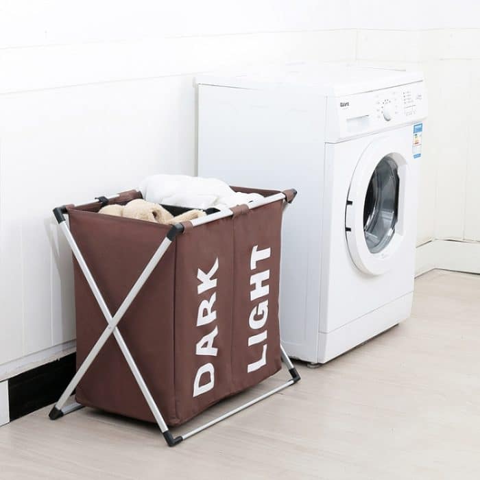 Wäschekorb mit zwei Gittern, Oxford-Stoff, schmutzige Kleidung, wasserdichte Aufbewahrungstasche, faltbarer Korb, Badezimmerkorb, 2 Grid – Bild 7