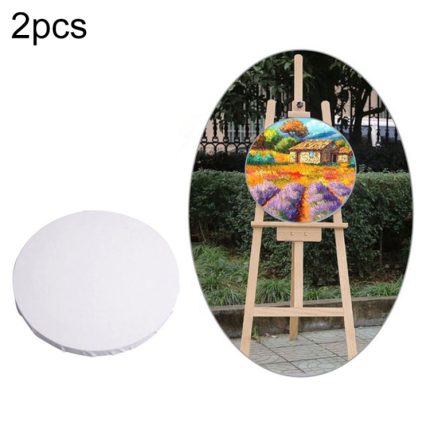 Weißes Panel, rundes Leinwandbrett, Holzrahmen-Gemälde, 20cm, 40cm