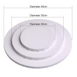 Weißes Panel, rundes Leinwandbrett, Holzrahmen-Gemälde, 20cm, 40cm – Bild 4