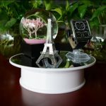 30 cm, 360 Grad, elektrisch drehbarer Drehteller, Präsentationsständer, Spiegelplatte, Videoaufnahme-Requisiten, Drehteller für Fotografie, Belastung 4 kg (weiß), 30cm Mirror Top(White) – Bild 3