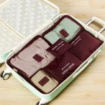 6 Teile/satz Reisetasche KleidungGepäck Organizer Mesh Packwürfel mit hoher Kapazität