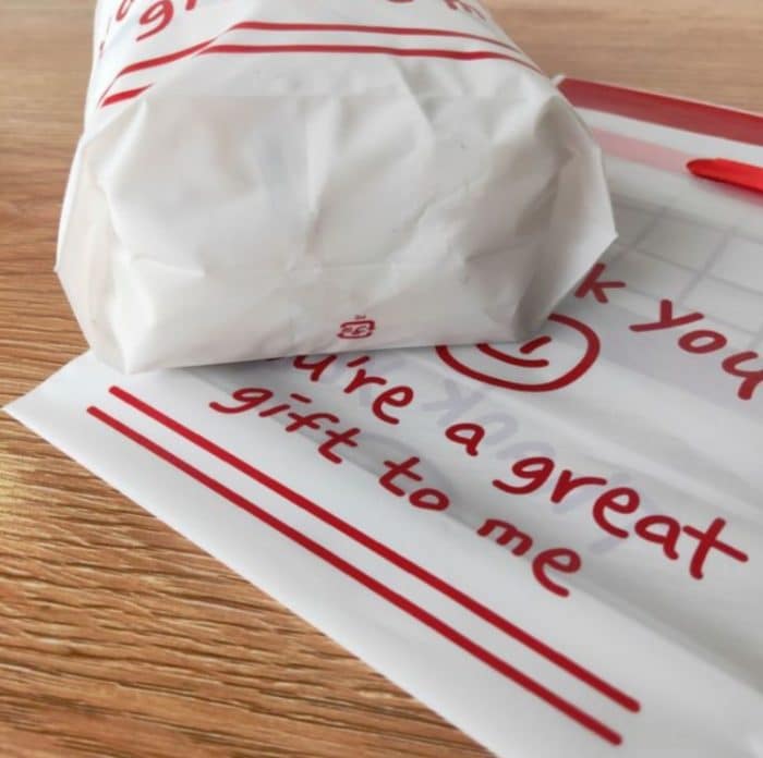 Mittelgroße, einfache Verpackungstasche mit Kordelzug und Smiley-Geschenken für Lebensmittel und Reisen, Food Packaging Bag – Bild 4