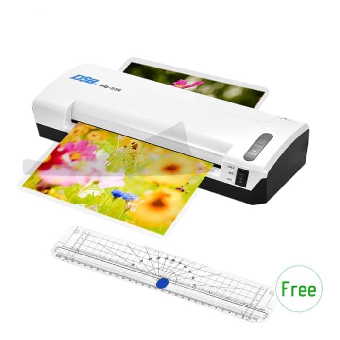 TBD0493563.jpg DSB HQ236 Laminator A4 Feilenlaminiermaschine Foto-Versiegelungsmaschine Kaltlaminier-Thermoplastmaschine mit Papierschneider – Bild 1