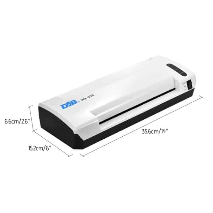 DSB HQ236 Laminator A4 Feilenlaminiermaschine Foto-Versiegelungsmaschine Kaltlaminier-Thermoplastmaschine mit Papierschneider – Bild 2