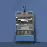 Travelsky Reiseaufbewahrung, wasserdichte Pu-Kosmetiktasche, multifunktional, faltbar, große Kapazität, Kulturbeutel