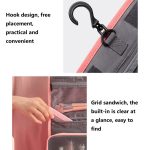 Travelsky Reiseaufbewahrung, wasserdichte Pu-Kosmetiktasche, multifunktional, faltbar, große Kapazität, Kulturbeutel – Bild 6