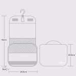 Travelsky Reiseaufbewahrung, wasserdichte Pu-Kosmetiktasche, multifunktional, faltbar, große Kapazität, Kulturbeutel – Bild 9