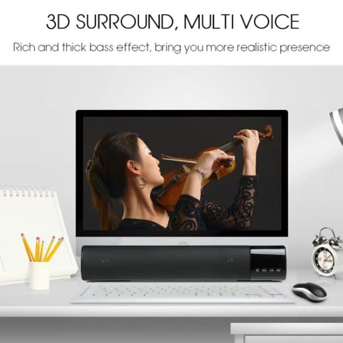 TOPROAD High Power 10 W HIFI Tragbare Drahtlose Bluetooth Lautsprecher Stereo Soundbar TF FM USB Subwoofer Spalte für Computer TV telefon – Bild 6