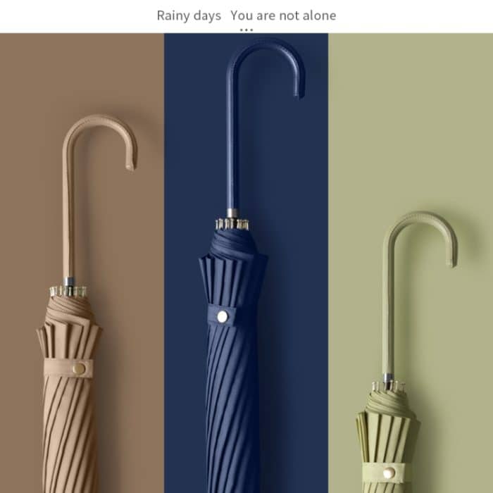 Allwetter-Regenschirm mit 16 Knochen, vergrößert durch einen langen Griff mit geradem Stockschirm – Bild 7