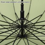 Allwetter-Regenschirm mit 16 Knochen, vergrößert durch einen langen Griff mit geradem Stockschirm – Bild 8