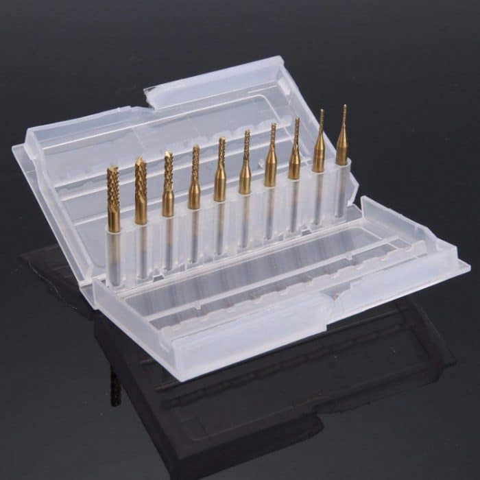 10 teile/satz titanbeschichteter hartmetall-schaftfräser gravur messerkantenfräser CNC fräsmaschine – Bild 2