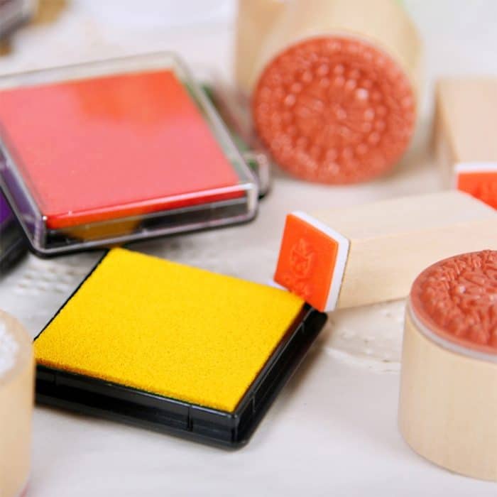 2 Stück kreatives Farb-Stempelkissen, kleines Stempelkissen, Größe: 4 x 4 cm – Bild 9